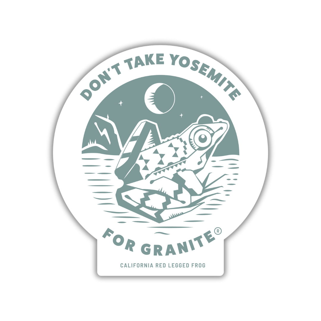 Red- Legged Frog Sticker - Blue