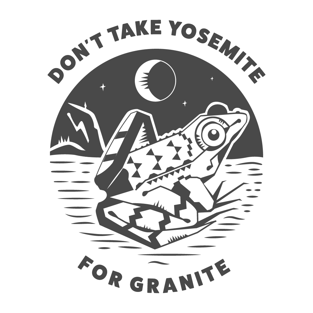 Don't Take Yosemite for Granite Red Legged Frog logo