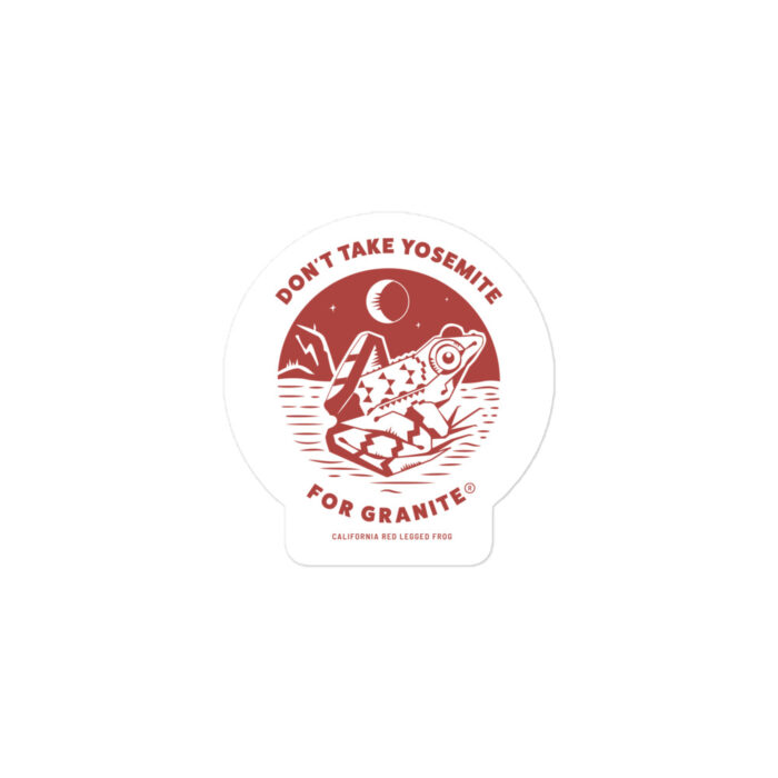 Red Legged Frog Sticker Red